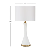 CosmoLiving by Cosmopolitan 25" Gold Ceramic Modern Table Lamp