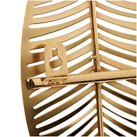 Gold Metal Leaf Wall Décor with Silver Accents