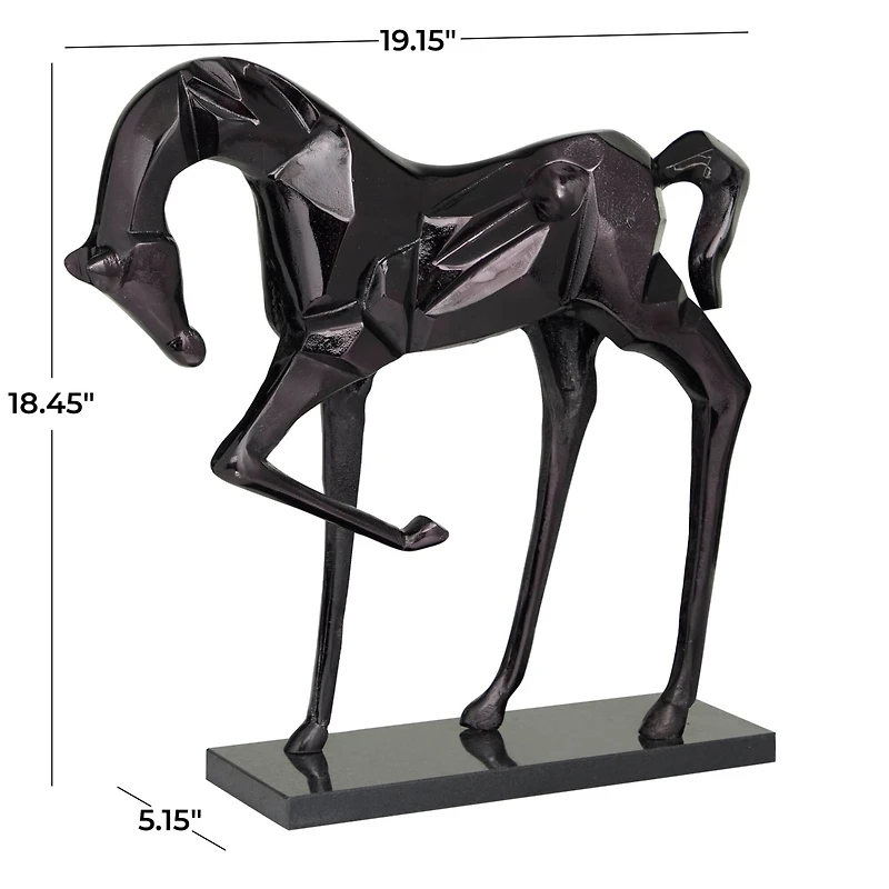 The Novogratz 19" Aluminum Horse Sculpture