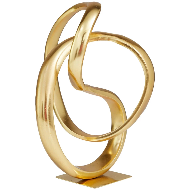 11" Gold Aluminum Abstract Sculpture