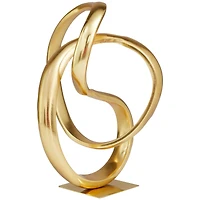 11" Gold Aluminum Abstract Sculpture