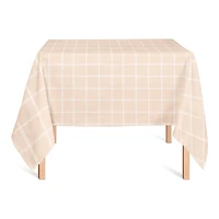 Peach Grid Tablecloth