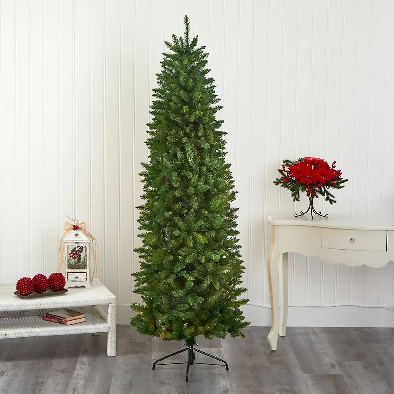6.5ft. Unlit Slim Green Mountain Pine Artificial Christmas Tree