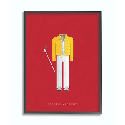 Stupell Industries Freddie Mercury Fashion Design Wall Accent with Black Frame