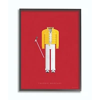 Stupell Industries Freddie Mercury Fashion Design Wall Accent with Black Frame