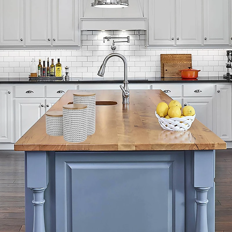 Mind Reader Blue Round Ceramic Canister Set with Lids, 3ct.