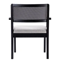 Hello Honey® 2.5ft. Crawford Mid-Century Modern Solid Wood Black Arm Chair