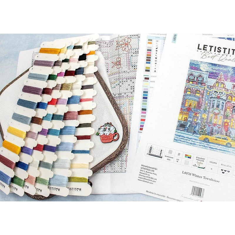 LetiStitch Winter Townhouse Counted Cross Stitch Kit
