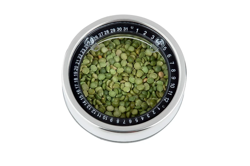 Honey Can Do Kitchen Glass Jar Set with Fresh Date Dials, 4ct.