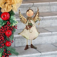 Design Toscano 19" Holiday Helper Clara Metal Angel Statue