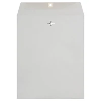 JAM Paper 15" x 20" Gray Open End Clasp Envelopes, 125ct.