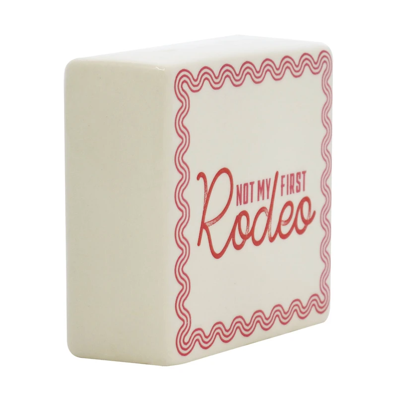4.5" Rodeo Ceramic Block Tabletop Décor by Ashland®