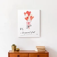 Valentines Balloons 16" x 20" Canvas Wall Art