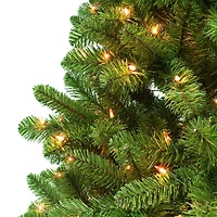 9ft. Pre-Lit Virginia Pine Artificial Christmas Tree, Clear Incandescent Lights