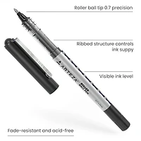 Arteza® 0.7mm Fine Tip Black Roller Ball Pens