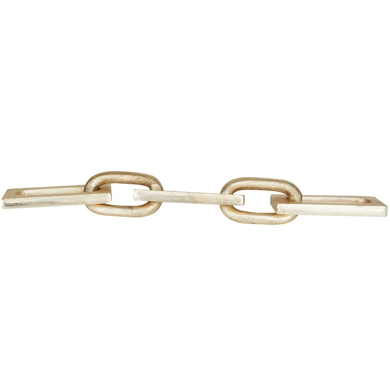 CosmoLiving by Cosmopolitan 18.5" Silver Aluminum Chain Sculpture