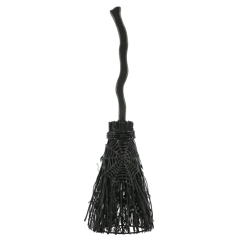 18.5" Black Witch's Broom with Moon Tabletop Décor by Ashland®