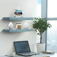 Sorbus Floating Faux Wood Shelf