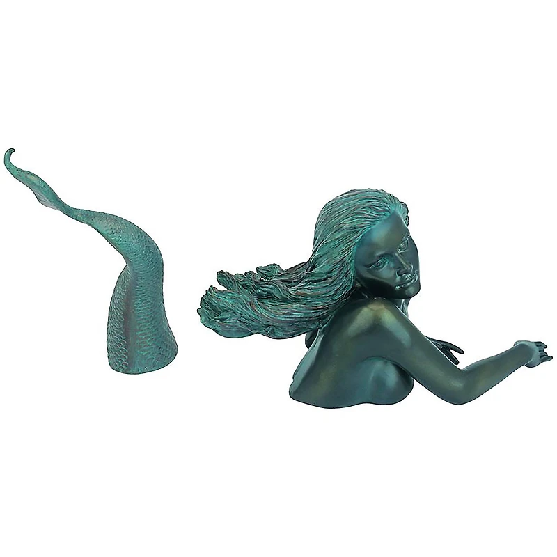 Design Toscano® 7" Meara the Mermaid Sculptural Garden Swimmer Statue