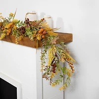 5ft. Real Touch™️ Greenery & Berries Fall Harvest Garland