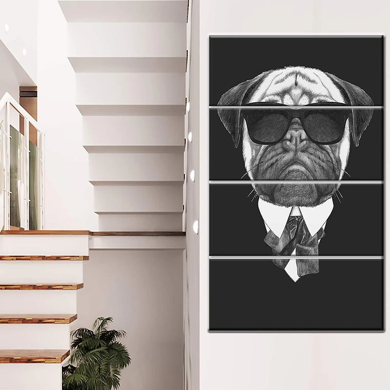 Designart - Pug Dog Portrait in Suit