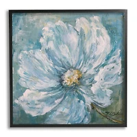 Stupell Industries Blue Flower Bloom Abstract Petal Texture Traditional Painting Framed Wall Art