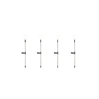 Hello Honey® Black Stainless Steel Stakes with LED Solar Powered Starburst Light & 180 Lights, 4ct.