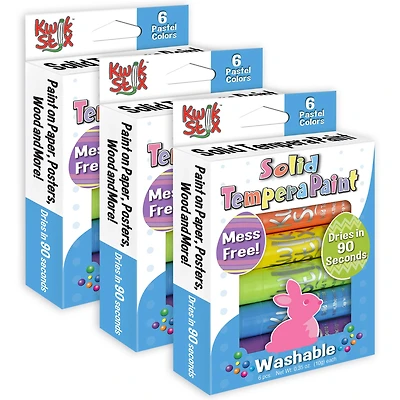 Kwik Stix™ Easter Edition Tempera Paint Sticks, 3 Packs of 6