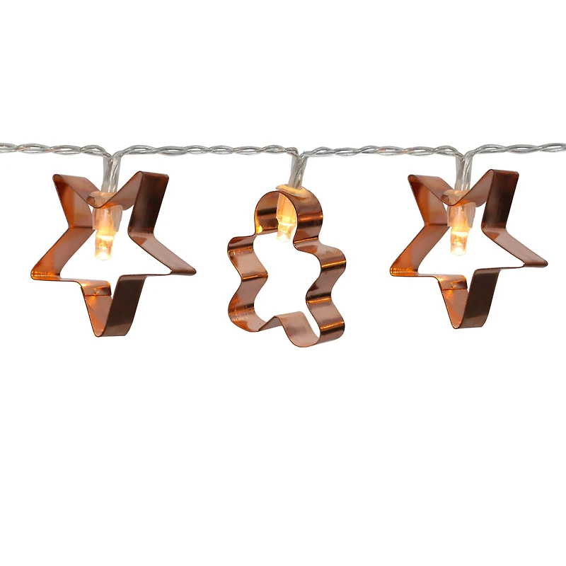 10ct. Warm White LED Cookie Cutter String Lights by Ashland®