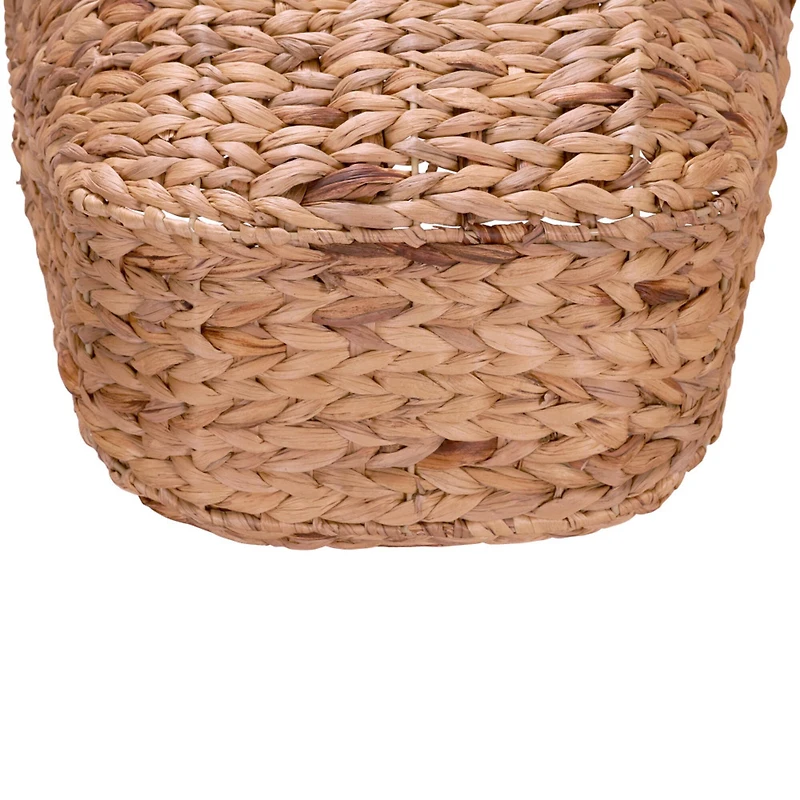 Household Essentials 17.5" Woven Natural Hyacinth Basket with Handles