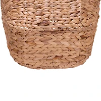 Household Essentials 17.5" Woven Natural Hyacinth Basket with Handles