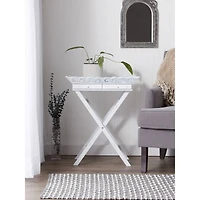 27" White Elegant Tray Stand