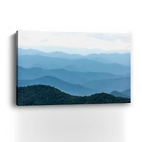 Blue Misty Mountain Landscape Canvas Giclee