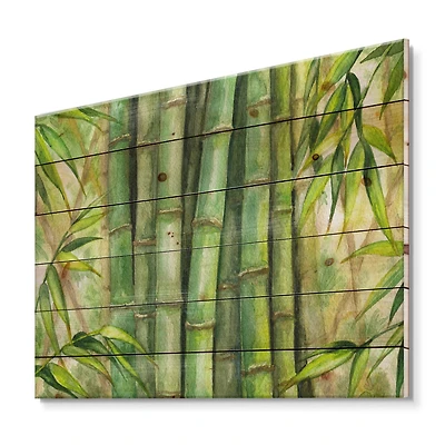 Designart - Bright Green Bamboo Stems