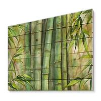 Designart - Bright Green Bamboo Stems