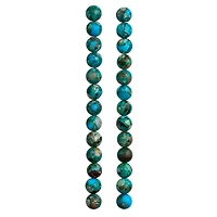 12 Pack:  Sapphire Serpentine Jasper Round Beads, 8mm by Bead Landing™