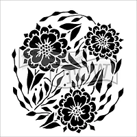 The Crafter's Workshop Flower Dance Stencil, 6'' x 6''
