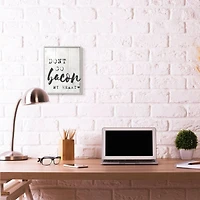 Stupell Industries Bacon My Heart Print with Gray Frame Wall Accent