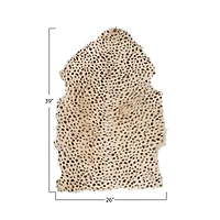 Hello Honey® Leopard Print Goat Fur Rug, 24" x 36"