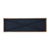 White Metal Coastal Wall Decor, 12" x 34" x 1"