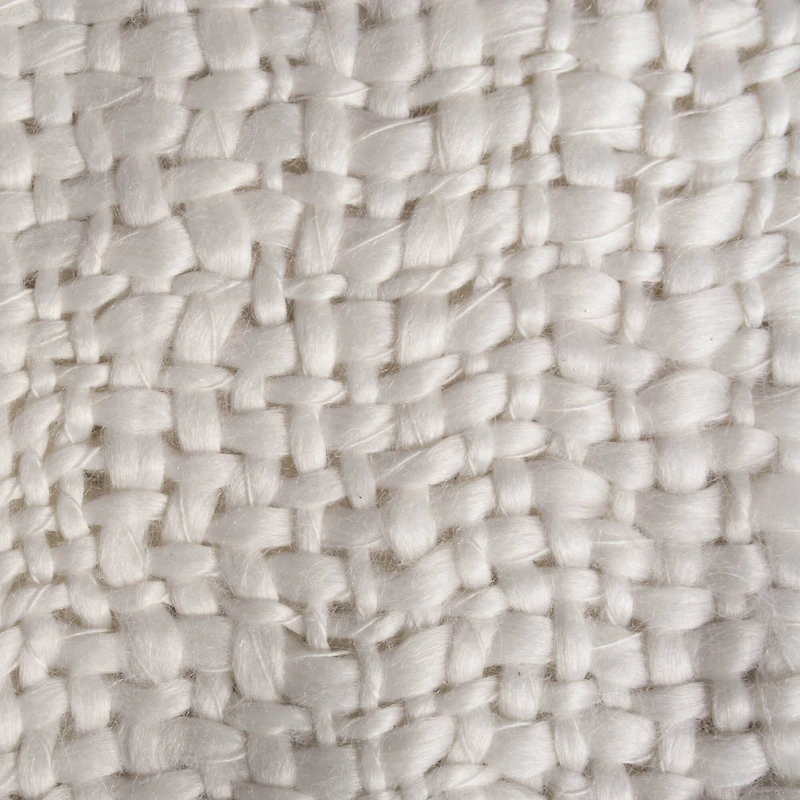 Lux  Weave Throw 50" x 60", Ivory