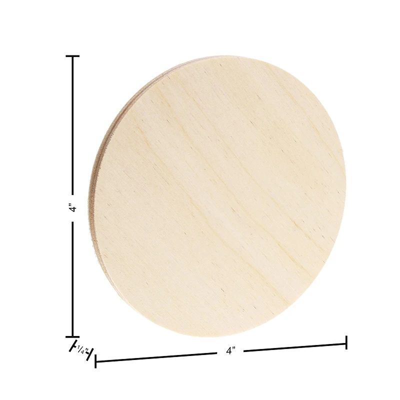 Good Wood by Leisure Arts 4" Round Wood Coasters, 12ct.