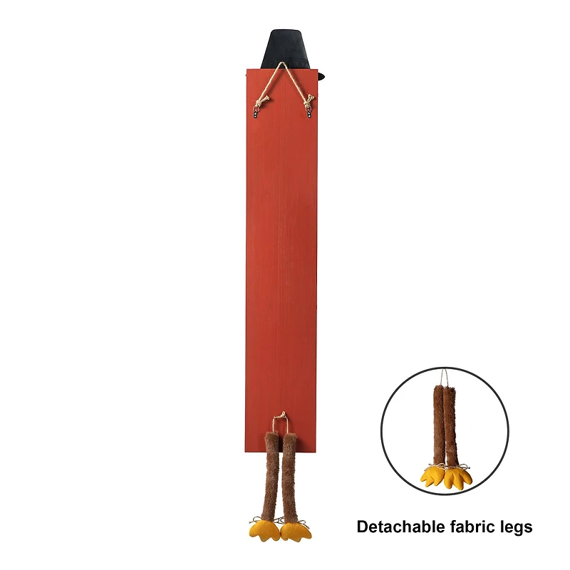 Glitzhome® 58.5" Thanksgiving Wood "HAPPY TURKEY DAY" Porch Sign