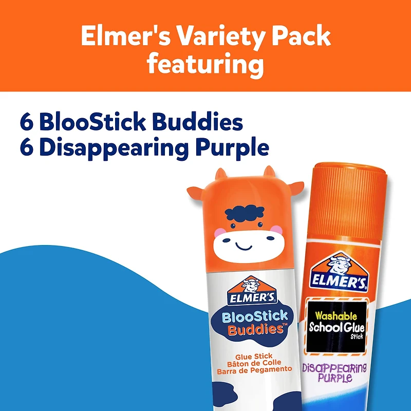 Elmer's® BlooStick Buddies™ & Disappearing Purple Glue Stick Set