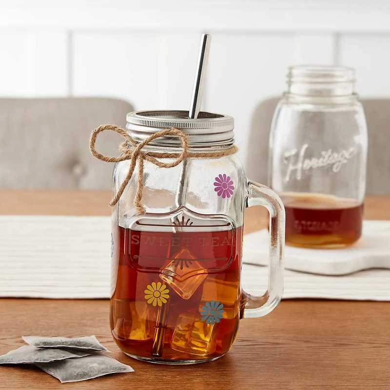 8 Pack: Quart Mason Jar Mug with Lid by Ashland®