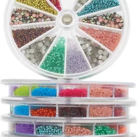 The Beadsmith® 12-Compartment Stackable Round Spinner Containers