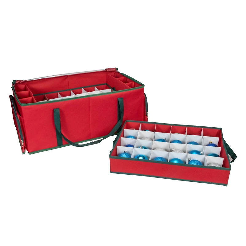 24" Red Christmas Ornament Storage Bag