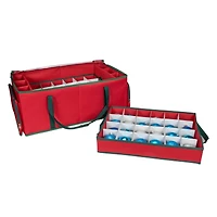 24" Red Christmas Ornament Storage Bag
