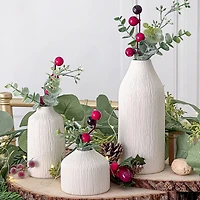 Kate Aspen® White Boho Ceramic Bud Vase Set
