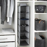 Simplify Gray 6 Shelf Closet Organizer
